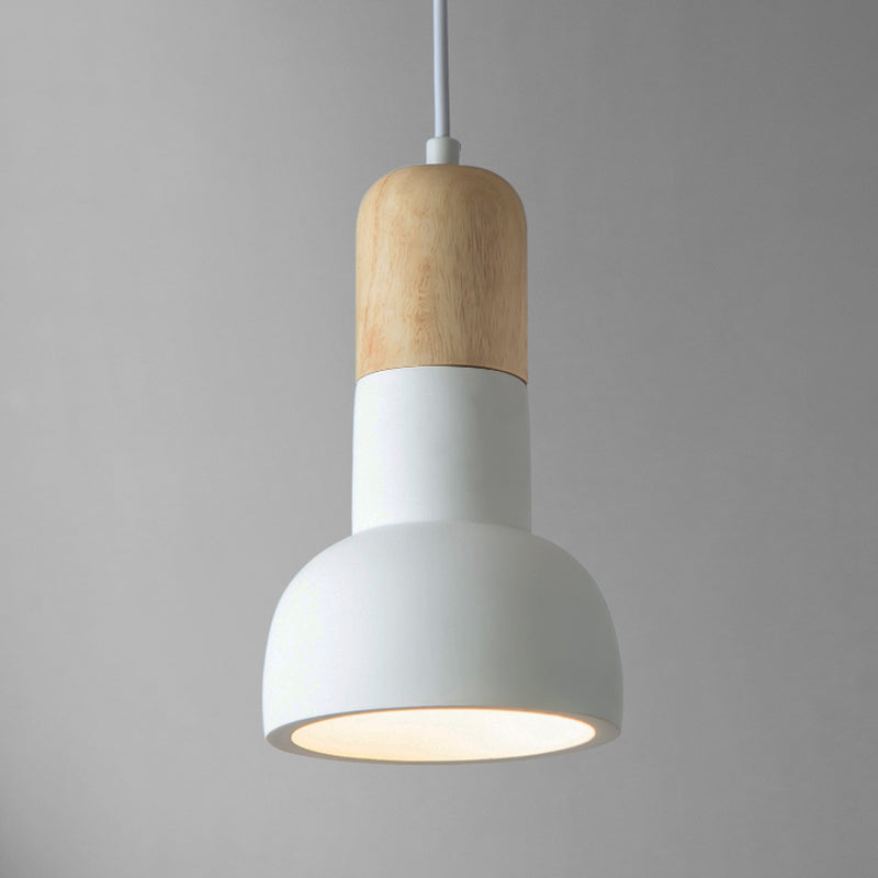 Minimalistische Deckenlampe für das Esszimmer – Taschenlampen-inspiriertes Design – Zement – ​​1-Kopf-Deckenbeleuchtung