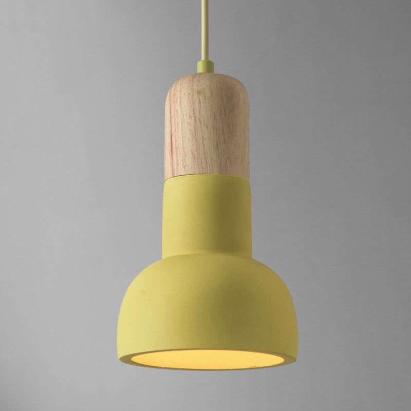 Minimalistische Deckenlampe für das Esszimmer – Taschenlampen-inspiriertes Design – Zement – ​​1-Kopf-Deckenbeleuchtung