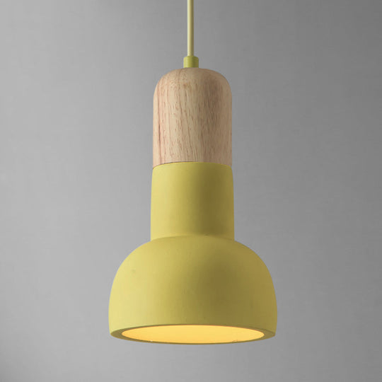 Minimalistische Deckenlampe für das Esszimmer – Taschenlampen-inspiriertes Design – Zement – ​​1-Kopf-Deckenbeleuchtung