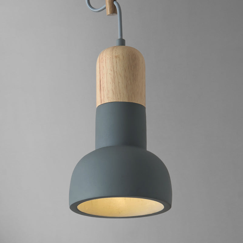 Minimalistische Deckenlampe für das Esszimmer – Taschenlampen-inspiriertes Design – Zement – ​​1-Kopf-Deckenbeleuchtung