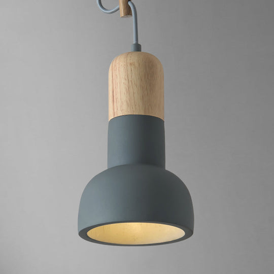 Minimalistische Deckenlampe für das Esszimmer – Taschenlampen-inspiriertes Design – Zement – ​​1-Kopf-Deckenbeleuchtung