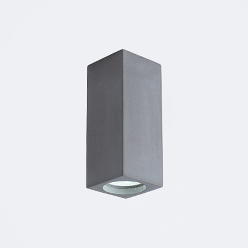 Rectangular Led Flush Mount Ceiling Light - Sleek & Stylish Cement Finish For Bedroom Grey / 6