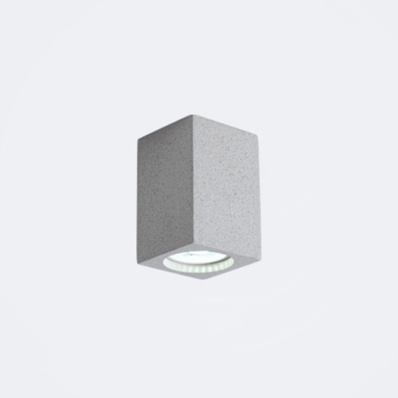 Rectangular Led Flush Mount Ceiling Light - Sleek & Stylish Cement Finish For Bedroom Gray / 4