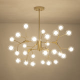 Double-Layer Glass Bubble Ball Led Pendant Light - Minimalist White Chandelier Lighting