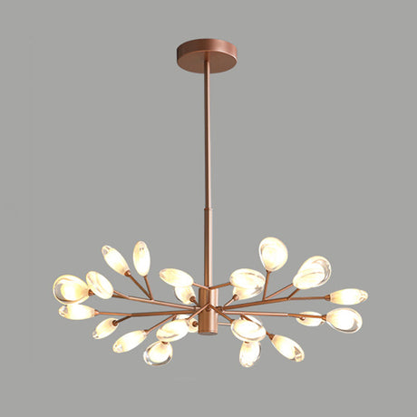 Modern Sputnik Led Ceiling Light Fixture For Living Rooms 24 / Rose Gold