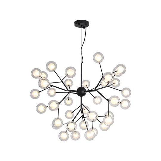 Firefly Led Glass Chandelier - Nordic Style Suspension Lighting For Living Room