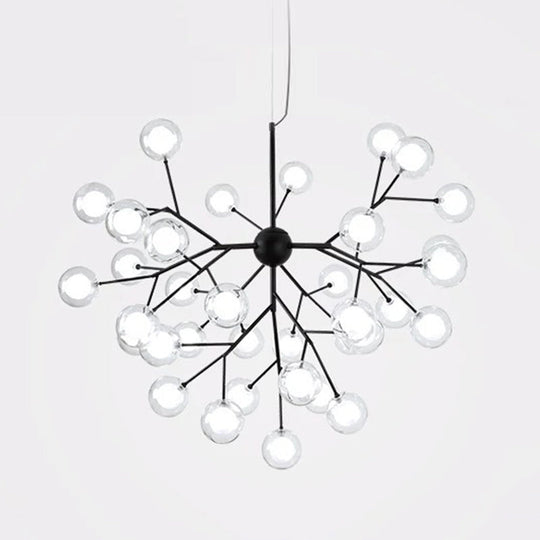 Firefly Led Glass Chandelier - Nordic Style Suspension Lighting For Living Room 36 / White