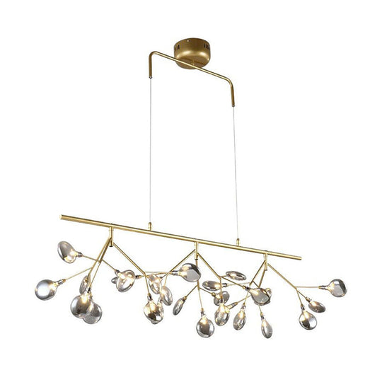 Nordic Style Clear Glass Led Dining Room Pendant Light - Firefly Island Branch Design Lighting