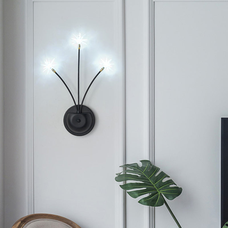 Modern Nordic Glass Led Wall Mounted Light For Shaded Living Rooms