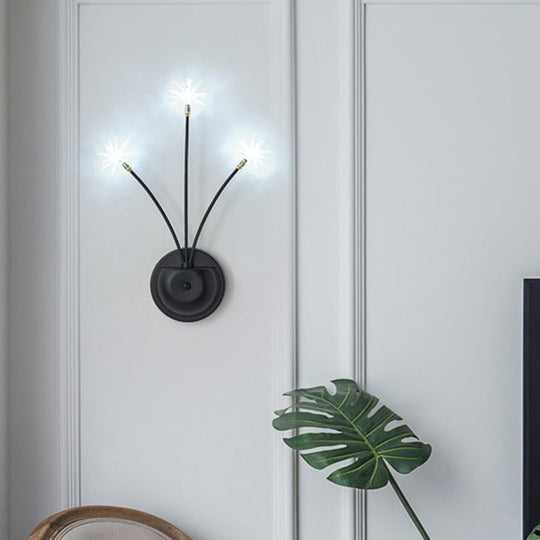 Modern Nordic Glass Led Wall Mounted Light For Shaded Living Rooms