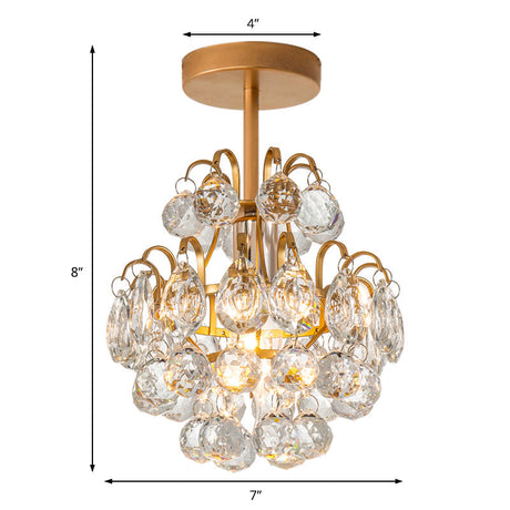 Contemporary Bent Arm Ceiling Light - Metal 1 Semi Flush Mount Gold/Black