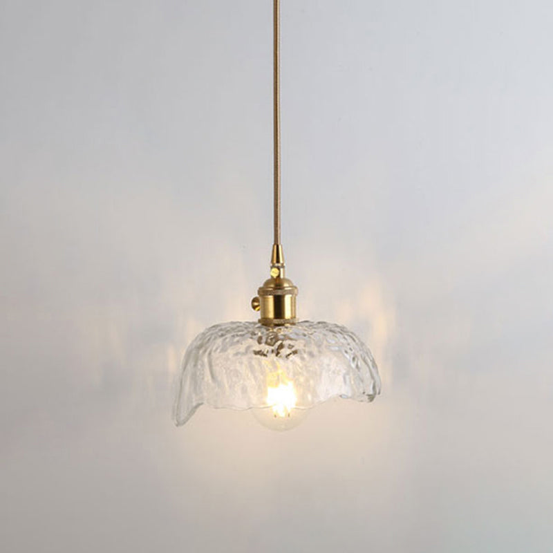 Clear Glass Pendant Lighting Fixture With Simplicity Shaded Hanging Light / Y