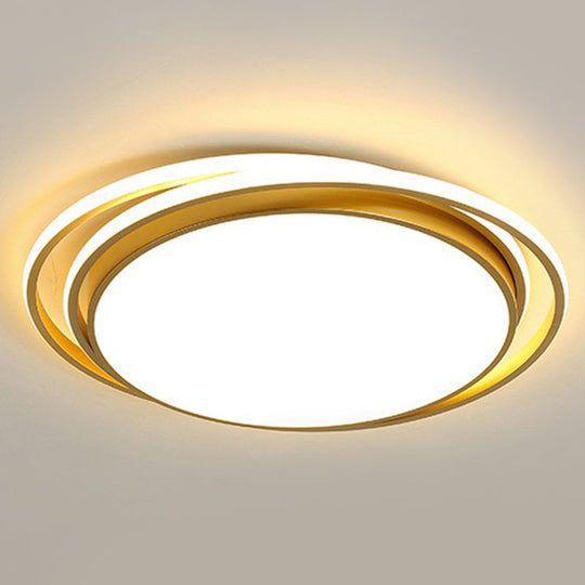 Modern Led Circle Bedroom Flush Light With Acrylic Fixture