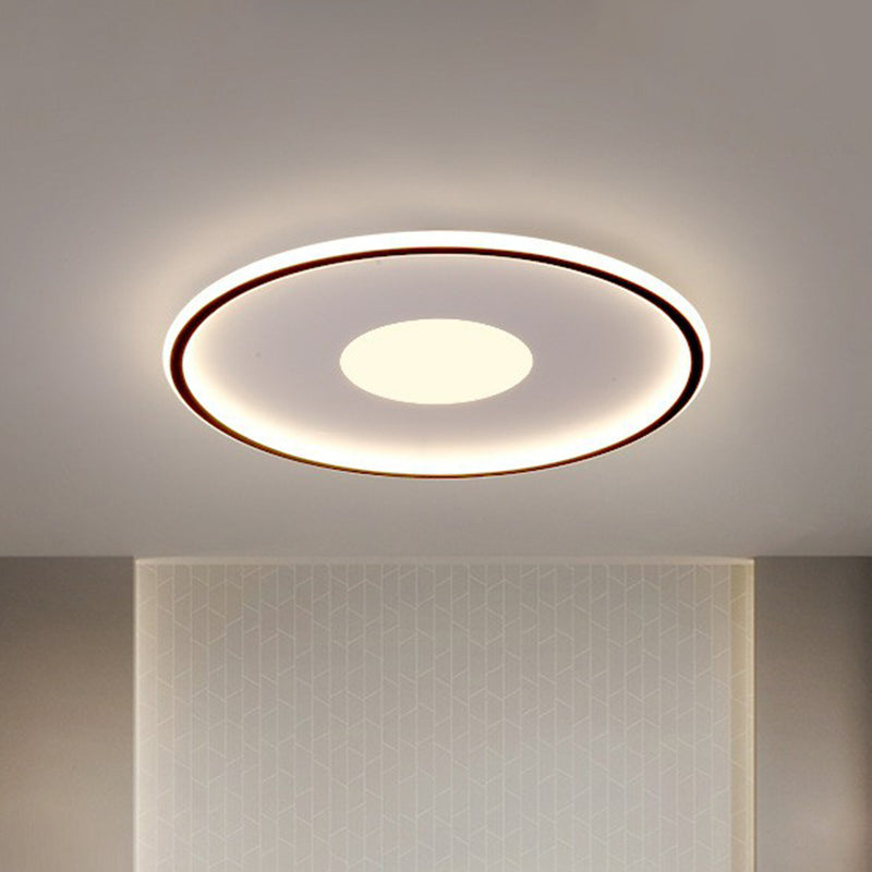 Extra - Thin Led Flush Mount Ceiling Light For Living Room - Modern Acrylic Design Black - White /