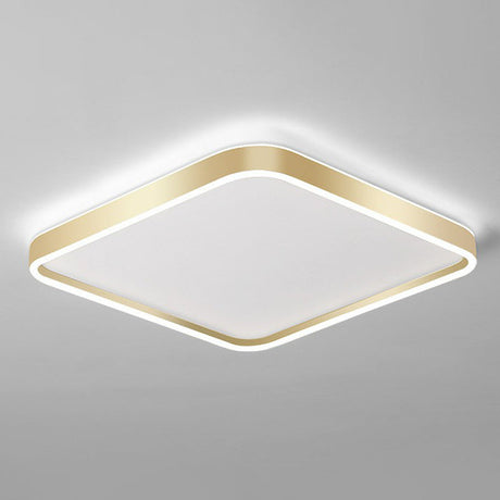 Minimalist Gold Led Geometric Flush Mount Lighting Fixture