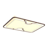 Modern Nordic Rectangular Led Flush Mount Ceiling Light For Living Room