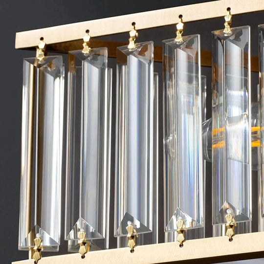 Nordic All-Copper Crystal Bedroom Study Room Lamp Ceiling