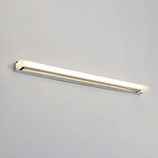 Chrome Led Bathroom Sconce Light With Modern Acrylic Design