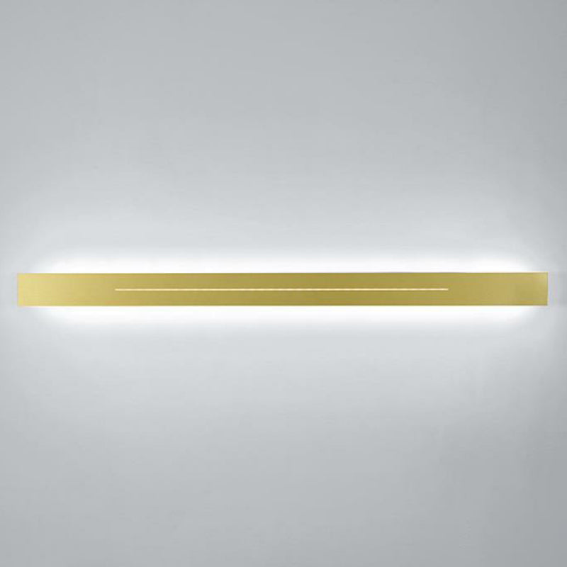 Modern Led Wall Light Fixture: Rectangular Linear Living Room Sconce Lighting Gold / Small White