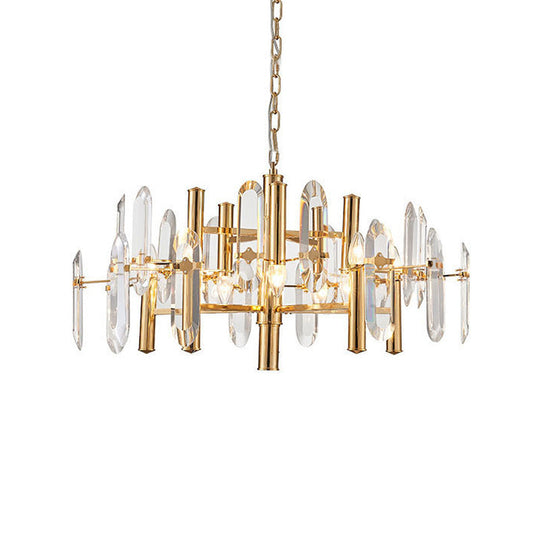 Modern Metal Frame Gold Chandelier Light Fixture 8/10 Lights 23.5’’/31.5’’ Wide