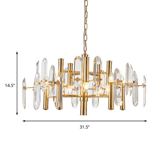 Modern Metal Frame Gold Chandelier Light Fixture 8/10 Lights 23.5’’/31.5’’ Wide
