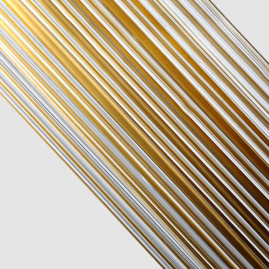 Modern Brass Linear Wall Lamp With Clear Crystal Sconce - 2 Lights Stylish Design