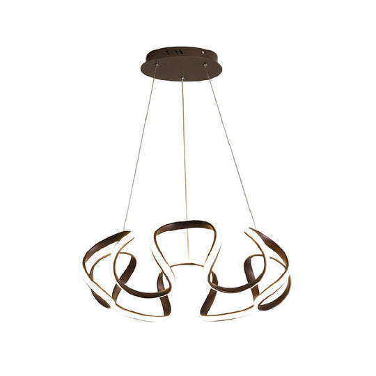 Minimalist Flower Chandelier: Acrylic Led Pendant Light For Living Room