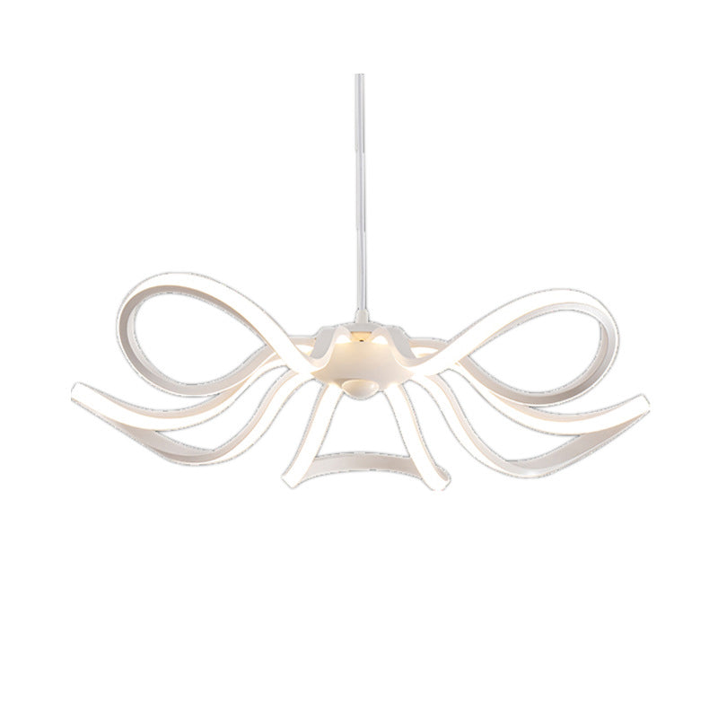Contemporary Led Petal Ceiling Light - Acrylic Restaurant Chandelier