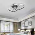Contemporary Flush Mount Led Ceiling Light For Living Room - Acrylic Heart Design Black / 21.5’ Warm