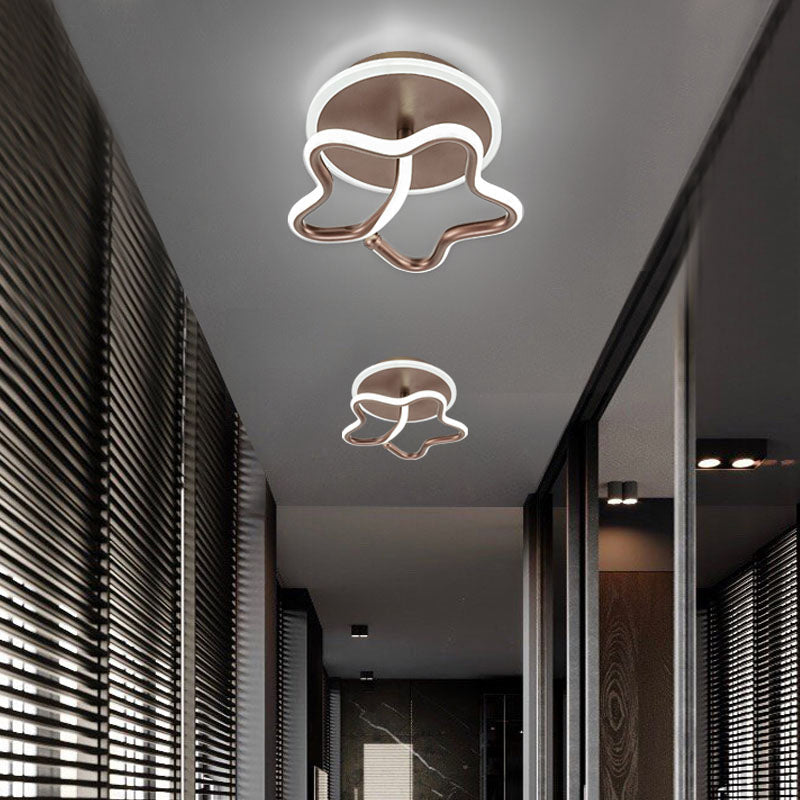 Contemporary Led Star Flush Mount Ceiling Light - Perfect For Corridors