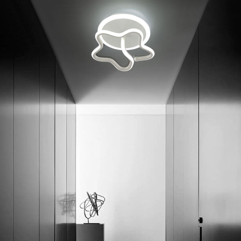 Contemporary Led Star Flush Mount Ceiling Light - Perfect For Corridors