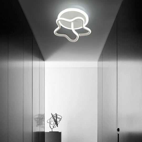 Contemporary Led Star Flush Mount Ceiling Light - Perfect For Corridors