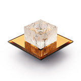 Modern Square Crystal Led Flush Light For Entryways
