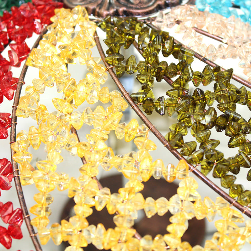 12’/16’ Colonial Flared Ceiling Lamp: Multi Colored Plexiglass 3-Light Weathered Copper Finish