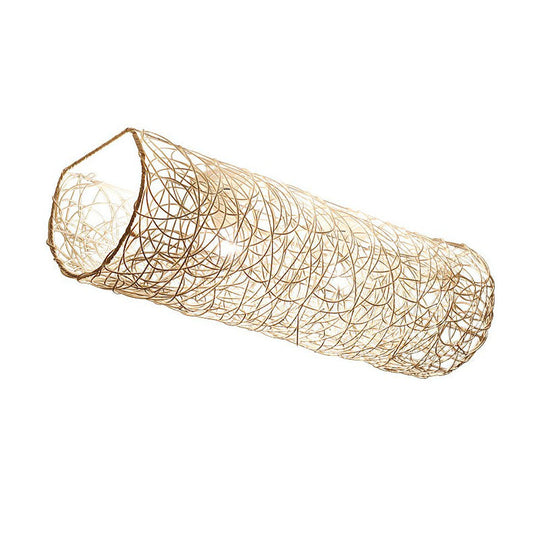 Simplicity Rattan Flush Mount Ceiling Light - Cylindrical Restaurant Lighting