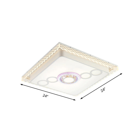 Iron Led Ceiling Light With Crystal Bubbles For Nordic Living Rooms