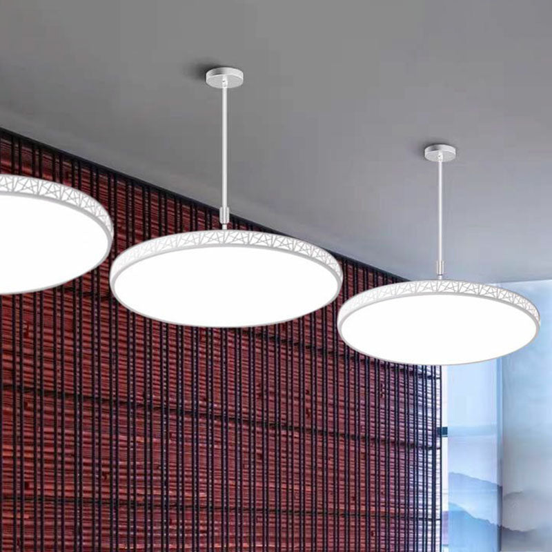 Modern Metallic Hollow-Carved Led Chandelier For Conference Room Lighting