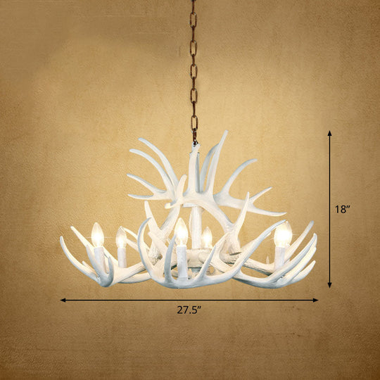 Classic Deer Horn Resin Chandelier Pendant Light: Perfect For Dining Rooms!
