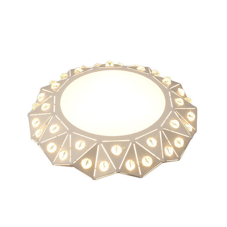 Modern Acrylic Led Ceiling Light In White For Foyer - Flush Mount Fixture