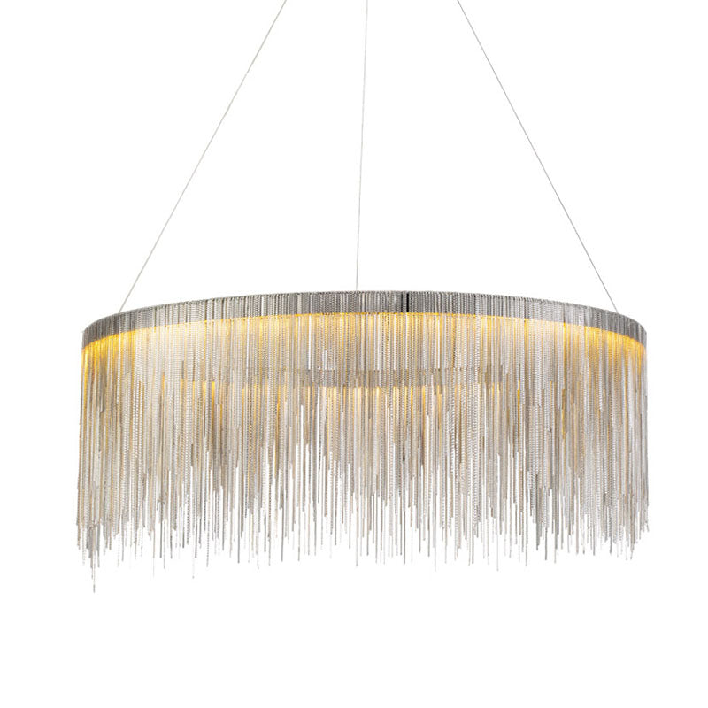 Postmodern Style Metal Fringe Pendant Light Fixture - Perfect For Living Room