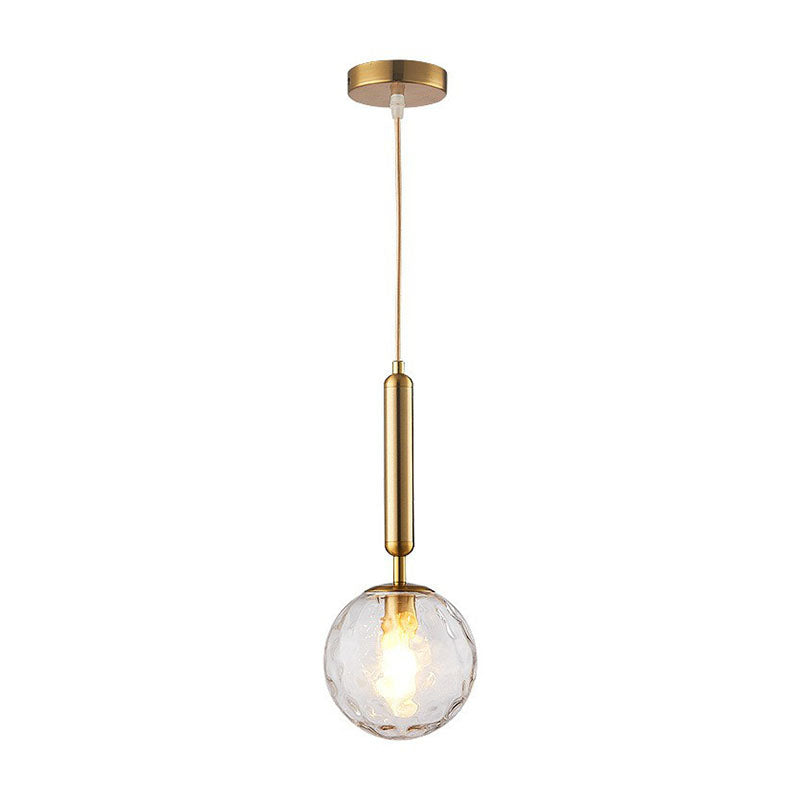 Modernist Hammer Glass Pendant Light - Stylish Hanging Ball Fixture For Restaurants