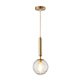 Modern Hammer Glass Pendant Light - Elegant Ball Shaped Hanging Fixture For Restaurants