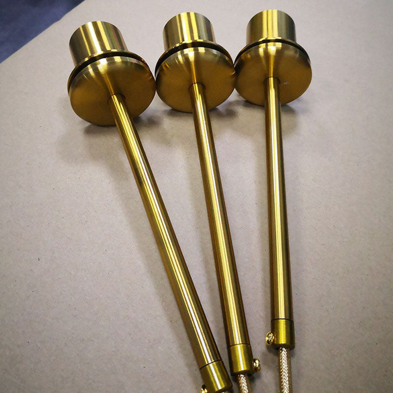 Diamond-Shaped 3-Bulb Gold Pendant Ceiling Light With Blown Glass