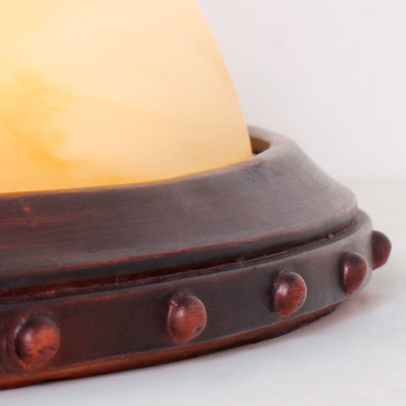 Bowl White Glass Ceiling Light With Traditional Flushmount Design - Bronze Finish 2/3 Lights Ideal