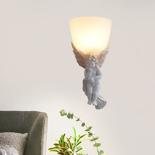 Frosted Glass Bowl Wall Light Fixture With Vintage Charm - Perfect For Living Rooms And Available In