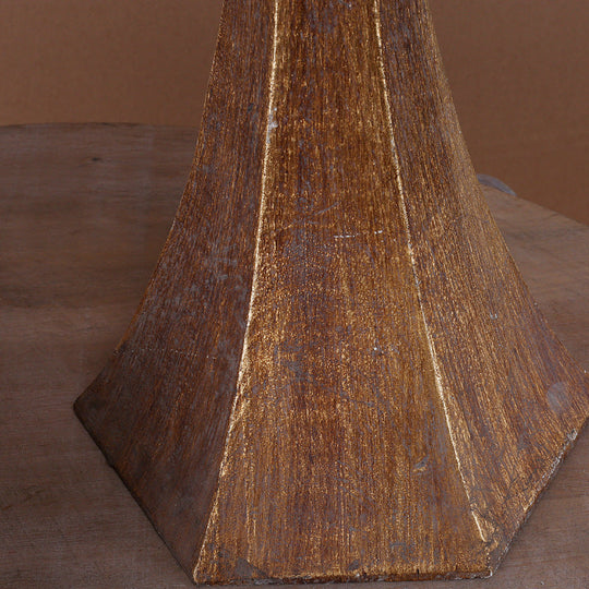 Vintage White Fabric Table Lamp: Conical Design With Resin Base - Ideal For Living Room Reading