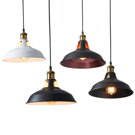 Rustic Pot-Lid Pendant Light With Venting Hole – Ideal For Bars