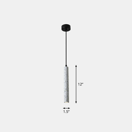 Terrazzo Led Pendant: Minimalist Dining Room Light White