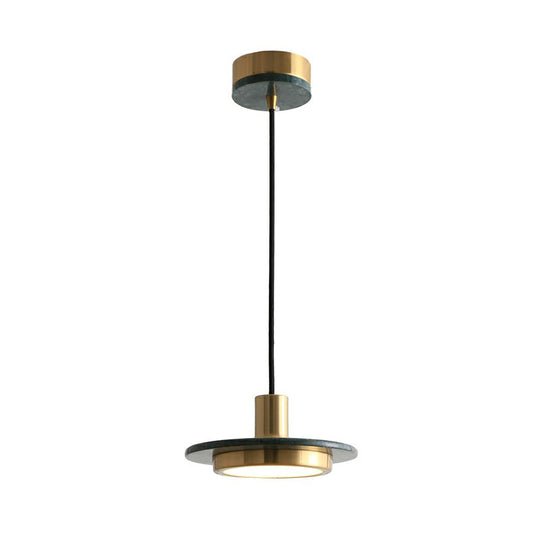 Modern Led Hanging Pendant Lamp With Marble Design- Ideal For Restaurants - 1 Bulb