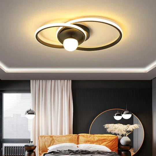 Nordic Style Bedroom Lamp Ring Ceiling